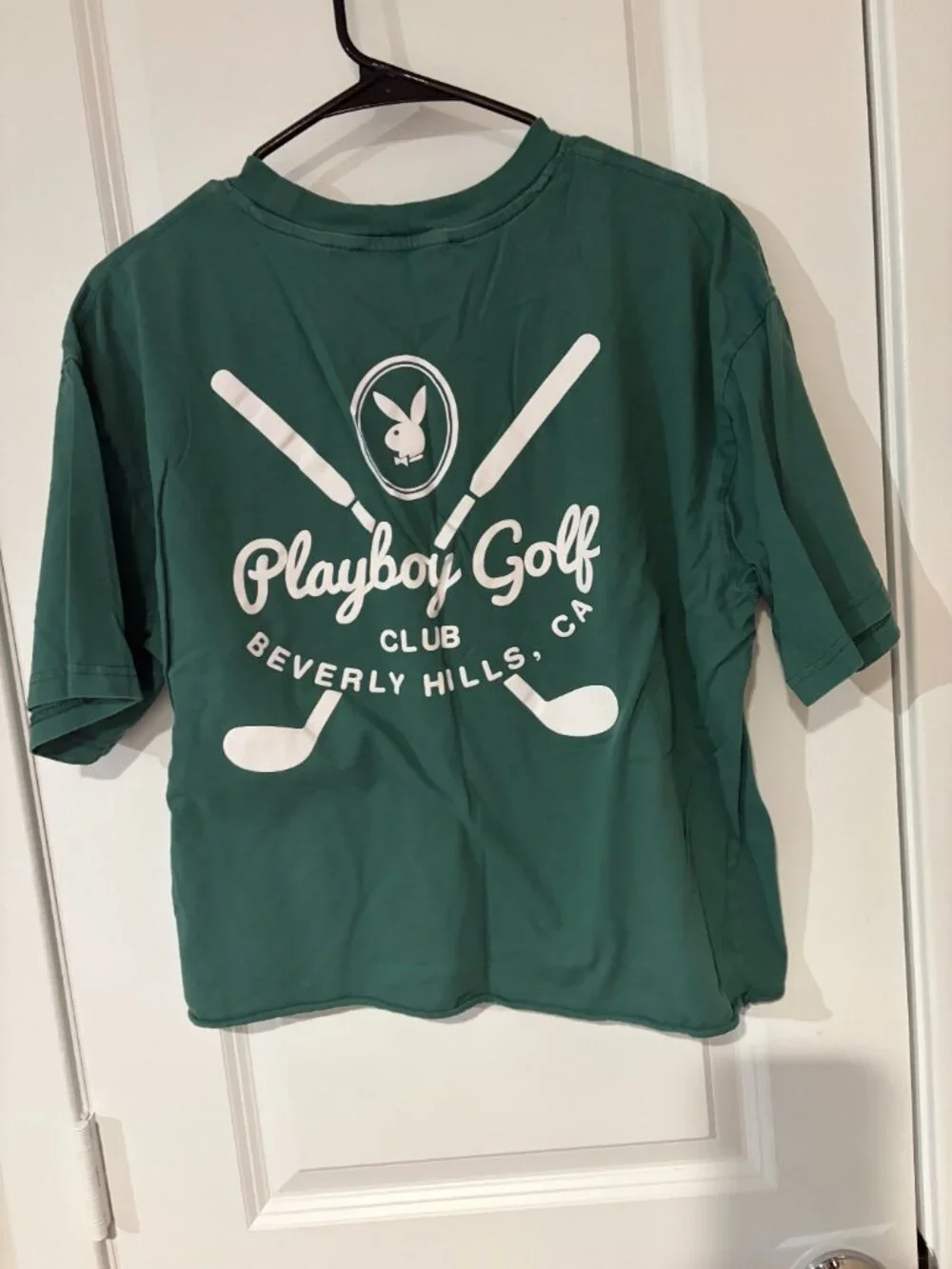 Pacsun Shirts | Pacsun Playboy Golf Tee Cropped | Color: Green/White | Size: L
